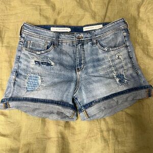 Pilcro Light Blue Distressed Jean Shorts